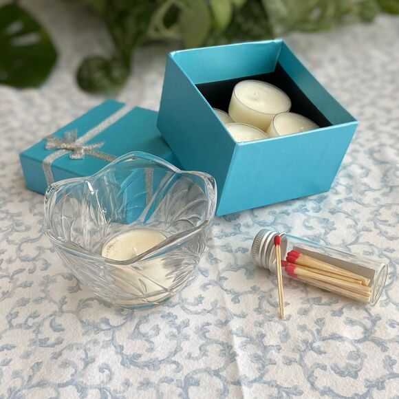 KIG Glass Tealight Holder and Soy Candle Set - Picture 2 of 2